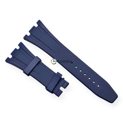 Каучуковый ремешок для часов Audemars Piguet Royal Oak 39 мм синий RKAP-104 - 6