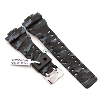 Каучуковый ремешок для часов Casio G-Shock GA-100 GA-110 синий RKCA-023bl - 6