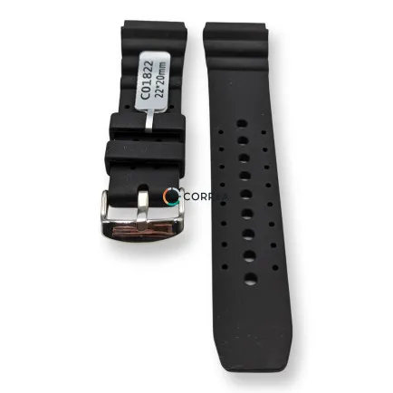 Каучуковый ремешок для часов Casio MDV-106 черный RKCA-025 - 8