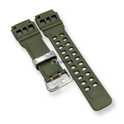 Каучуковый ремешок для часов Casio G-Shock GG-1000 хаки RKCA-504 - 9