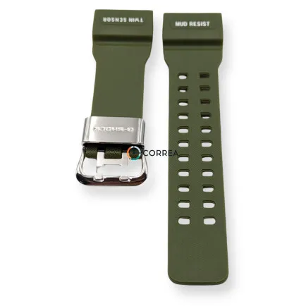Каучуковый ремешок для часов Casio G-Shock GG-1000 хаки RKCA-504 - 10