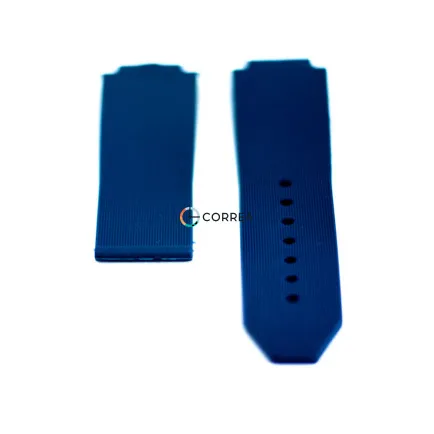 Каучуковый ремешок для женских часов Hublot Big Bang Ceramic синий RKH-018 - 9