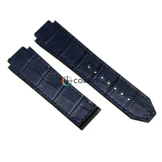 Каучуковый ремешок для мужских часов Hublot Big Bang Aero Bang темно-синий RKH-033