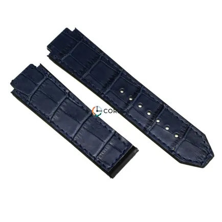 Каучуковый ремешок для мужских часов Hublot Big Bang Aero Bang темно-синий RKH-033 - 6
