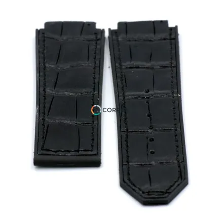 Каучуковый ремешок для мужских часов Hublot Big Bang Aero Bang черный RKH-038B - 7