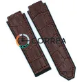 Каучуковый ремешок для мужских часов Hublot  Big Bang Aero Bang коричневый RKH-038BR - 1