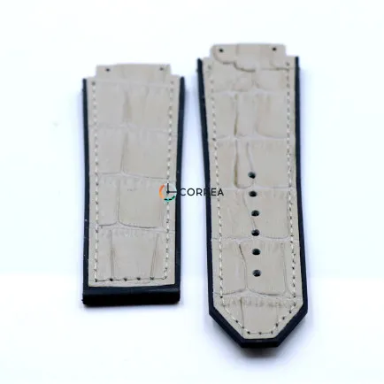 Каучуковый ремешок для мужских часов Hublot Classic Fusion серый RKH-038G - 7