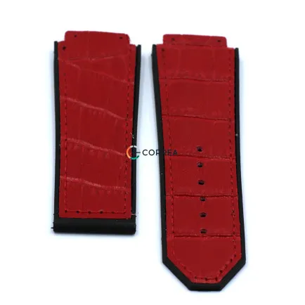 Каучуковый ремешок для мужских часов Hublot Big Bang Aero Bang красный RKH-038R - 10