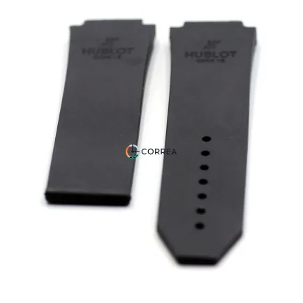 Каучуковый ремешок для мужских часов Hublot Big Bang черный RKH-041 - 9