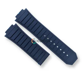 Каучуковый ремешок для мужских часов Hublot King Power синий RKH-046