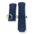 Каучуковый ремешок для мужских часов Hublot King Power синий RKH-046 - 5