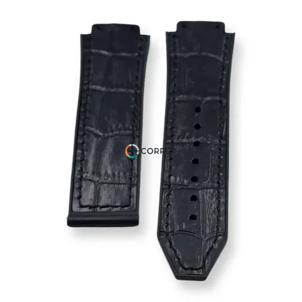 Каучуковый ремешок для мужских часов Hublot Classic Fusion 42 мм черный RKH-102 - 9