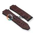 Каучуковый ремешок для мужских часов Hublot Classic Fusion 42 мм коричневый RKH-102 - 4