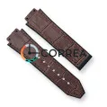 Каучуковый ремешок для мужских часов Hublot Classic Fusion 42 мм коричневый RKH-102 - 1