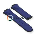 Каучуковый ремешок для мужских часов Hublot Orlinski 45 мм синий RKH-106 - 5