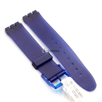 Cиликоновый ремешок Morellato A01U0675199062MO17 для часов Swatch синий - 7
