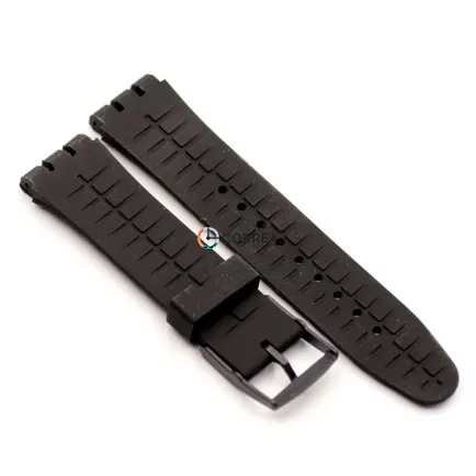 Каучуковый ремешок для часов Swatch Irony черный RKS-011 - 8