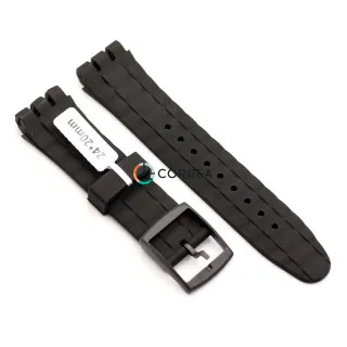 Каучуковый ремешок для часов Swatch Irony черный RKS-011