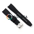 Каучуковый ремешок для часов Omega x Swatch черный RKS-102 - 5