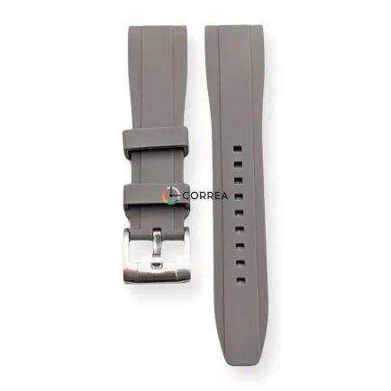 Каучуковый ремешок для часов Blancpain x Swatch серый RKS-101 - 9