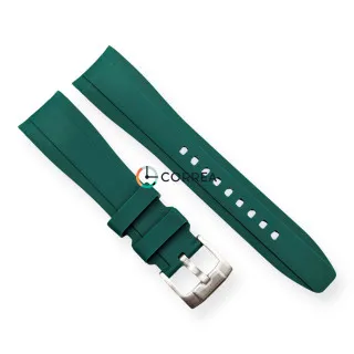 Каучуковий ремінець для годинника Blancpain x Swatch зелений RKS-101