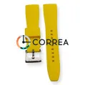Каучуковый ремешок для часов Blancpain x Swatch желтый RKS-101 - 4