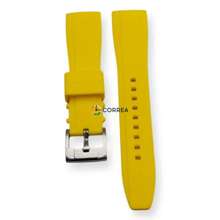 Каучуковый ремешок для часов Blancpain x Swatch желтый RKS-101 - 9