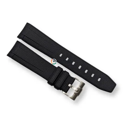 Каучуковый ремешок для часов Omega x Swatch черный RKS-102 - 6