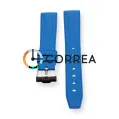 Каучуковый ремешок для часов Omega x Swatch голубой RKS-102 - 3
