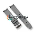 Каучуковый ремешок для часов Omega x Swatch серый RKS-102 - 3