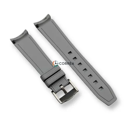 Каучуковый ремешок для часов Omega x Swatch серый RKS-102 - 7