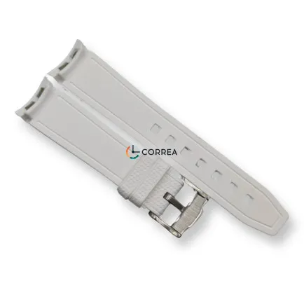 Каучуковый ремешок для часов Omega x Swatch белый RKS-102 - 8