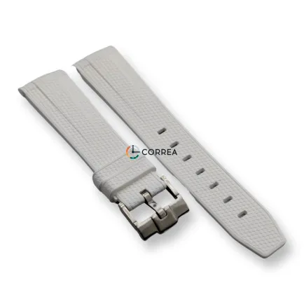 Каучуковый ремешок для часов Omega x Swatch белый RKS-102 - 10