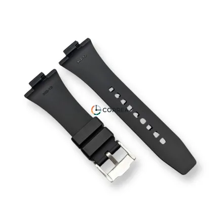 Каучуковый ремешок для часов Tissot PRX T137 черный RКT-101 - 10