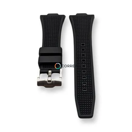 Каучуковый ремешок для часов Tissot PRX T137 черный RКT-101 - 7