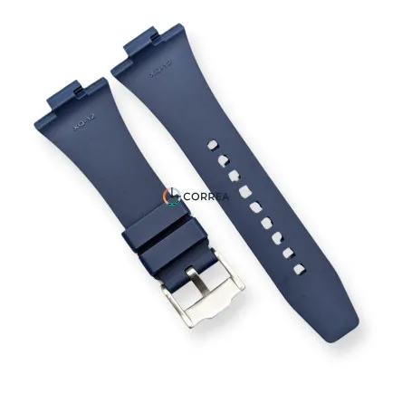 Каучуковый ремешок для часов Tissot PRX T137 синий RКT-101 - 10