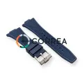 Каучуковый ремешок для часов Tissot PRX T137 синий RКT-101 - 3