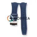 Каучуковый ремешок для часов Tissot PRX T137 синий RКT-101 - 2