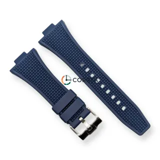 Каучуковый ремешок для часов Tissot PRX T137 синий RКT-101