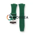 Каучуковый ремешок для часов Tissot PRX T137 зеленый RКT-101 - 4