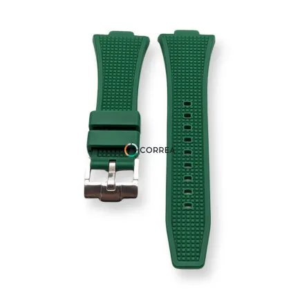 Каучуковый ремешок для часов Tissot PRX T137 зеленый RКT-101 - 9