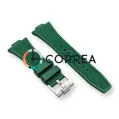 Каучуковый ремешок для часов Tissot PRX T137 зеленый RКT-101 - 3