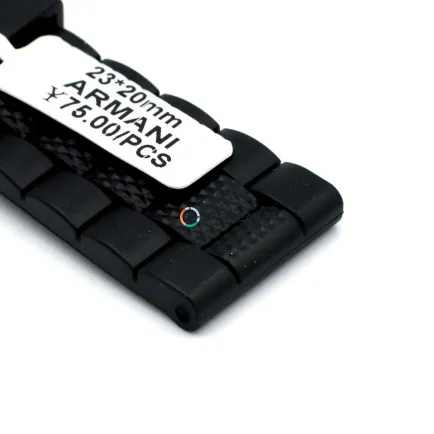 Каучуковый ремешок для часов Armani черный RКA-002 - 10