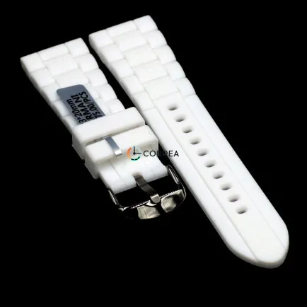 Каучуковый ремешок для часов Armani  белый RКA-002 - 9