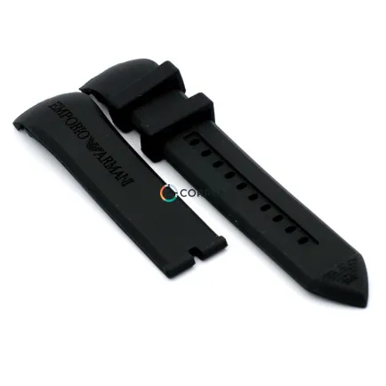 Ремінець для годинника Armani AR5979 AR5985 чорний RKА-003 - 7