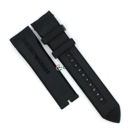 Ремінець для годинника Armani AR5979 AR5985 чорний RKА-003 - 6