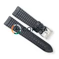 Ремешок кожаный черный c черным каучуковым подкладом Innovate RLR-001bb - 5