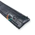 Ремешок кожаный черный c черным каучуковым подкладом Innovate RLR-001bb - 2