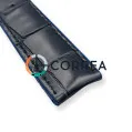 Ремешок кожаный черный c синим каучуковым подкладом Innovate RLR-001bbl - 3