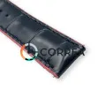 Ремешок кожаный черный c красным каучуковым подкладом Innovate RLR-001br - 5